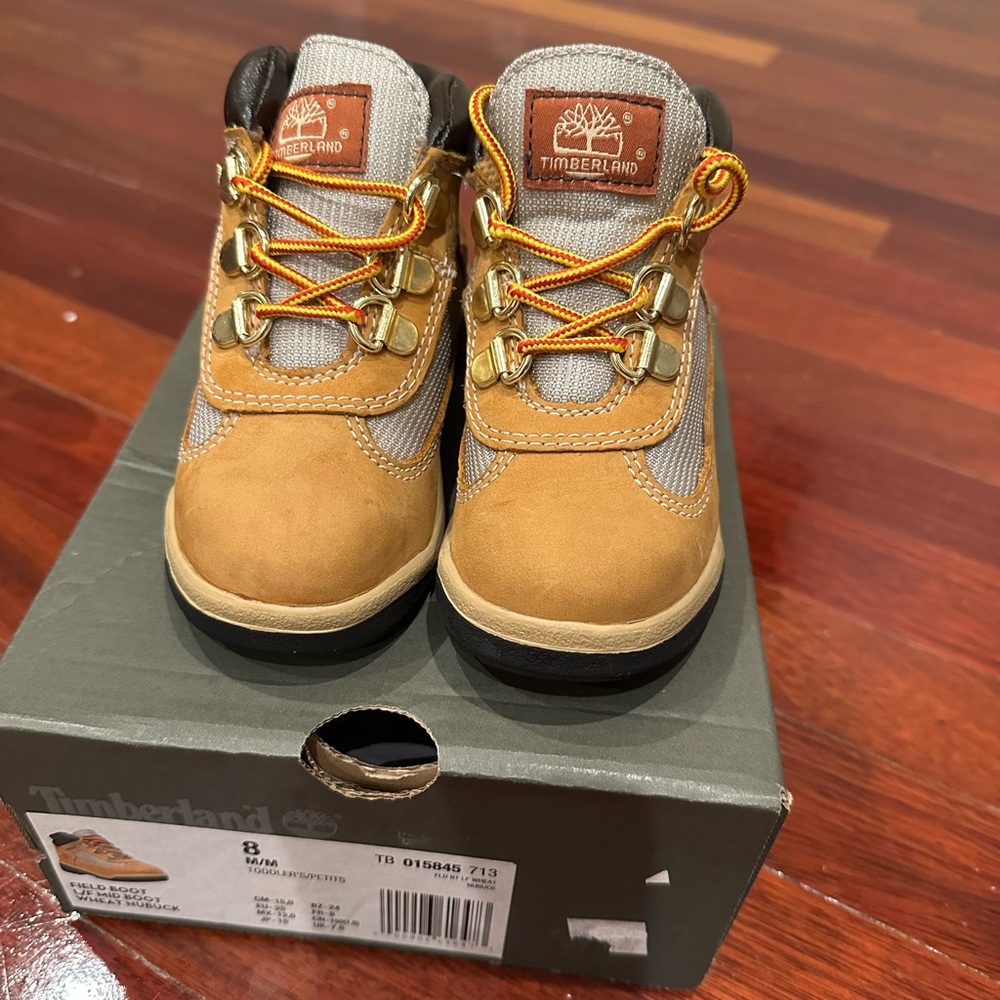 Timberland Tan and Gray Boots with Sturdy Sole